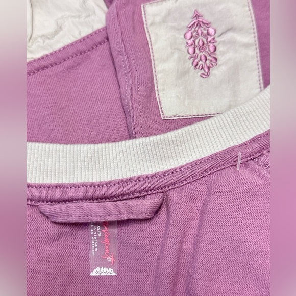 NWOT Free People Baseline Solid Tee in Vanilla Fig - Picture 8 of 9